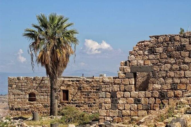 From Amman: Private Full Day Tour Jerash Ajloun & Um Qais - Umm Qais: The West Theatre in Black Basalt and Views Over Tabaria Lake
