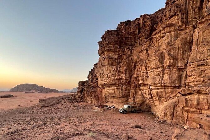 Full Day Jeep Tour + Night Under the Stars - From Aqaba-area pickup to Wadi Rum Village: how the day starts