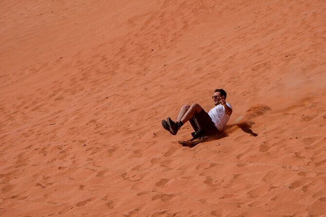 Half day Jeep Tour in Wadi Rum incl. water and Bedouin tea - Small Arch and Um Frouth: the scramble-and-photo payoff