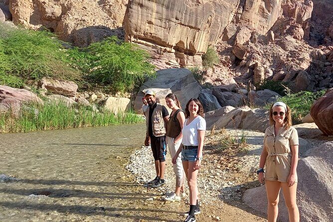One Day Hiking Wadi Al Hasa Canyon - The return trip: riverside walking and desert-valley panoramas